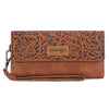 Wrangler Western Floral Tooled Tri-fold Wallet/Wristlet