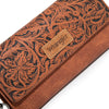 Wrangler Western Floral Tooled Tri-fold Wallet/Wristlet