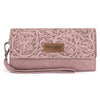 Wrangler Western Floral Tooled Tri-fold Wallet/Wristlet
