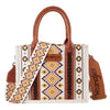 Wrangle Allover Aztec Dual Sided Crossbody Canvas Tote/CrossBody