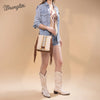 Wrangler Aztec Embroidered Fringe Crossbody