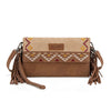 Wrangler Aztec Embroidered Fringe Crossbody