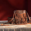 Wrangler Vintage Floral Tooled Collection Fringe Wristlet/Crossbody