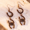 Wrangler Triple Horseshoe Earrings - Silver Or Bronze