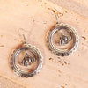 Wrangler Etched Circle Alloy Horse Head Earring