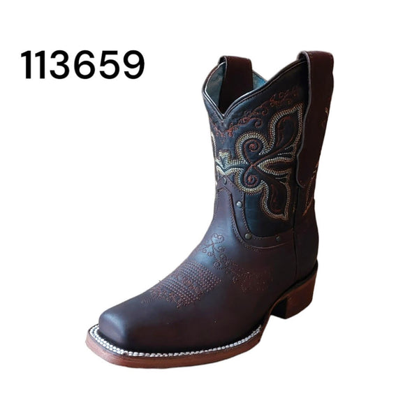 Cuatralba Alma Western Crazy Cafe Women Boot - Broken horn