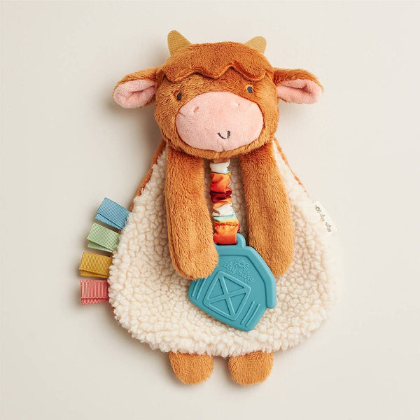 Itzy Ritzy Highland Cow Itzy Friends Lovey™ Plush - Broken horn