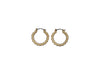 Gold Matte Scalloped Hoop Earring