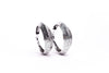 Burnished Silver Tooled Hoop Earring