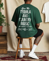 The Tequila & Country Music Tee - Green/White