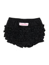 Baby Girls Black Knit RuffleButt Bloomer