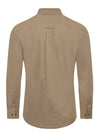 Rodeo Men’s Solid Western Twill Button Down Shirt - Khaki - Broken horn