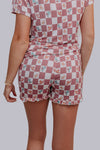 Western Checkers Modal Pajamas Shorts Set