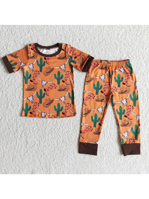 Western Cactus Pajama Set - Broken horn