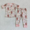 Western Cow Pajama Set - Broken horn