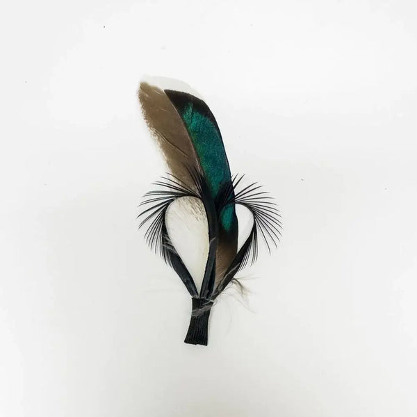 Feather Hat Accent- Style Hank - Broken horn