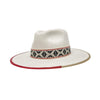 Fazenda Women Wide Brim Felt Fedeora Hat - Broken horn