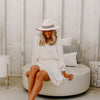 Fazenda Women Wide Brim Felt Fedeora Hat - Broken horn