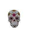 Flowered Skull - Magnetic Hat Pin - Broken horn
