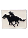 Riding Cowgirl Magnetic Hat Pin - Broken horn