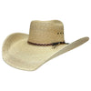 Straw Palm Cowboy Hat - Style Roper - Broken horn