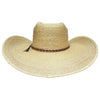 Straw Palm Cowboy Hat - Style Roper - Broken horn