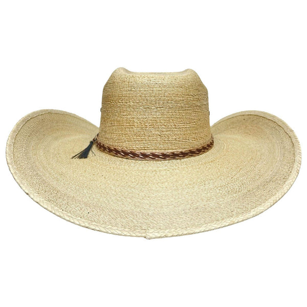 Straw Palm Cowboy Hat - Style Roper - Broken horn