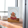 Cowboy Santa Snow Globe Holiday Greeting Card - Broken horn