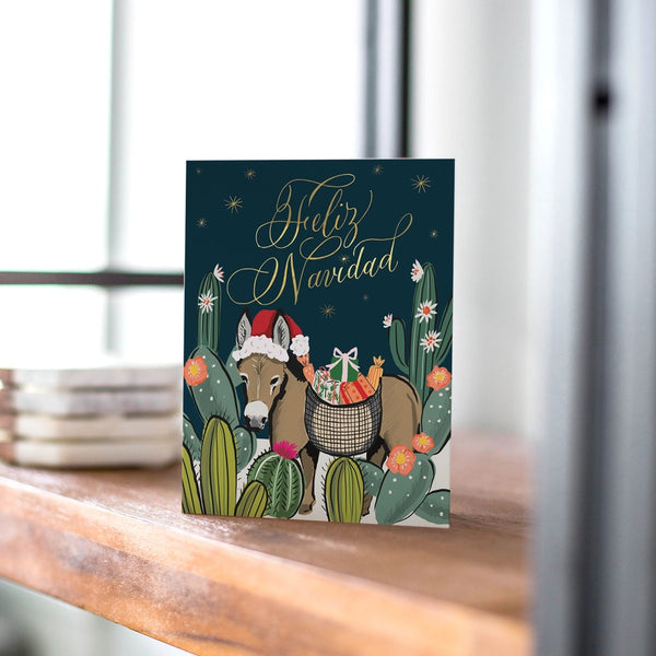 Feliz Navidad Holiday Greeting Card - Broken horn