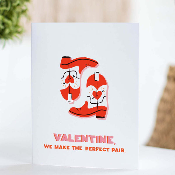 Valentine Boots Greeting Card - Broken horn