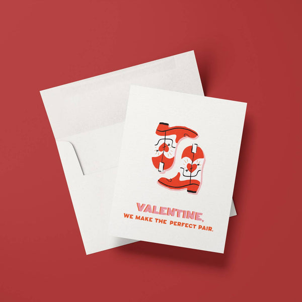 Valentine Boots Greeting Card - Broken horn
