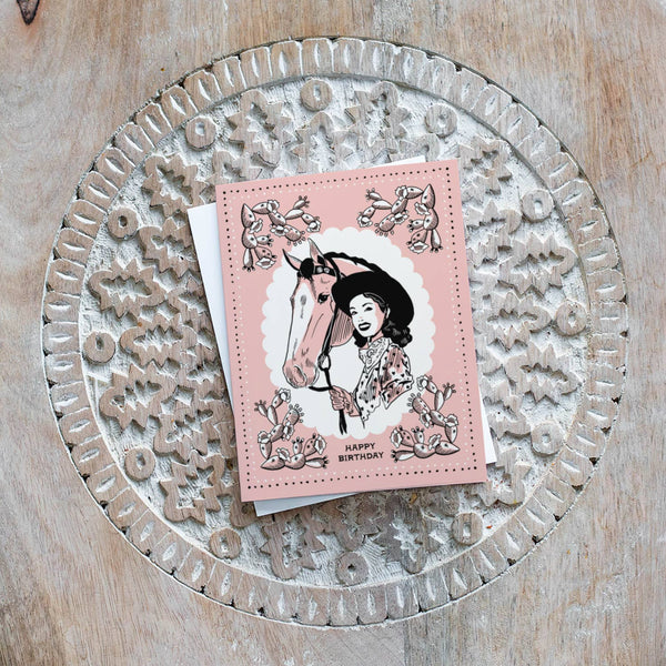 Vintage Cowgirl Birthday - Broken horn