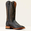 Ariat Showboat Cowboy Boot - Black Full Quill Ostrich - Broken horn