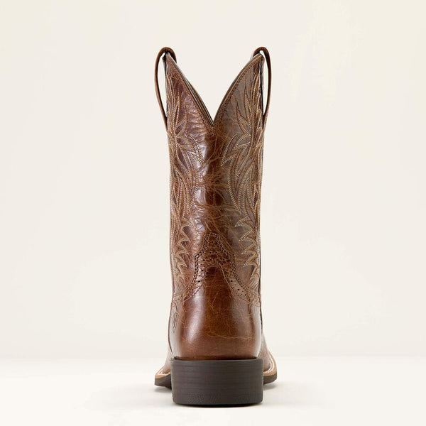 Ariat Men Sport Western Wide Square Toe Cowboy Boot - Broken horn
