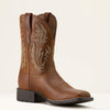 Ariat Women Round Up Filly Wide Square Toe Western Boot - Broken horn