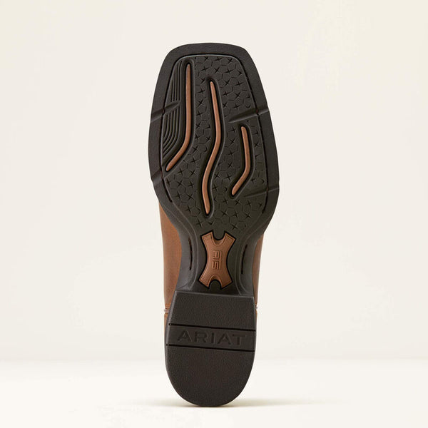 Ariat Women Round Up Filly Wide Square Toe Western Boot - Broken horn