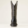 Ariat Womens Round Up Remuda Western Boot - Black Deertan - Broken horn