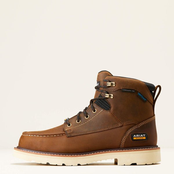 Ariat Rebar Lift 6" Waterproof Composite Toe Work Boot - Broken horn