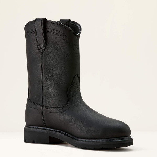 Ariat Sierra Waterproof Roper Toe Steel Toe Work Boot - Broken horn