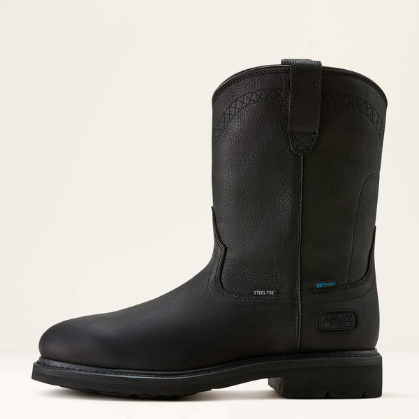 Ariat Sierra Waterproof Roper Toe Steel Toe Work Boot - Broken horn