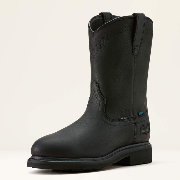 Ariat Sierra Waterproof Roper Toe Steel Toe Work Boot - Broken horn