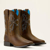 Ariat Tombstone Wide Square Toe Western Boot - Youth - Broken horn