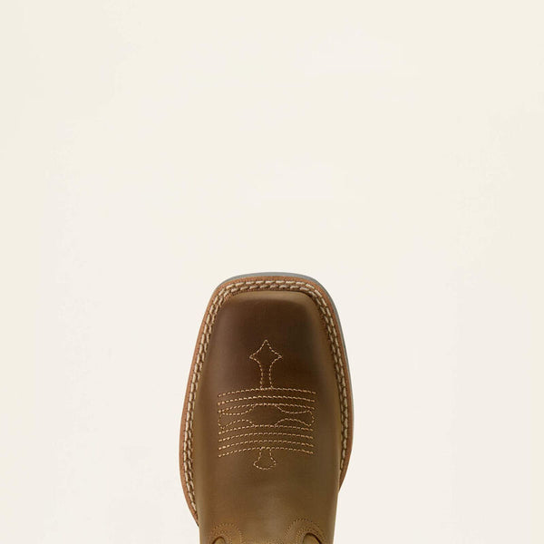 Ariat Tombstone Wide Square Toe Western Boot - Youth - Broken horn