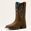 Ariat Tombstone Wide Square Toe Western Boot - Youth - Broken horn