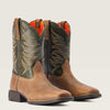 Ariat Youth Firecatcher Western Boot - Distressed Brown - Broken horn