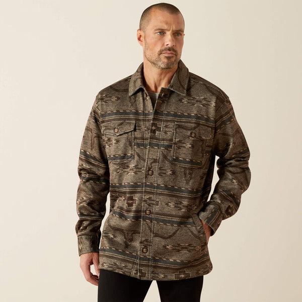 Ariat Caldwell Printed Shirt Jacket - Broken horn