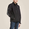 Ariat Kids Logo 2.0 Softshell Jacket - Black/Silver - Broken horn