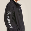 Ariat Kids Logo 2.0 Softshell Jacket - Black/Silver - Broken horn