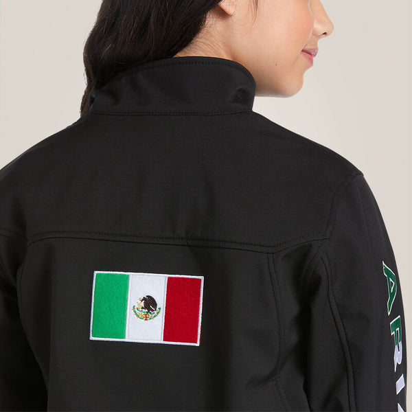 Ariat New Team Softshell Mexico Jacket Youth - Black - Broken horn