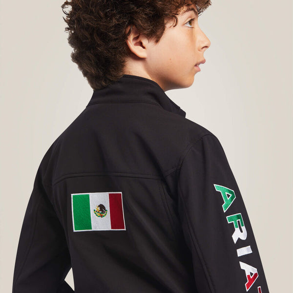 Ariat New Team Softshell Mexico Jacket Youth - Black - Broken horn